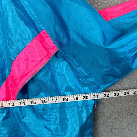 Vintage Retro Dolfin Track Jacket Pink Blue Windbreaker Athletic Athleisure - Picture 4 of 9